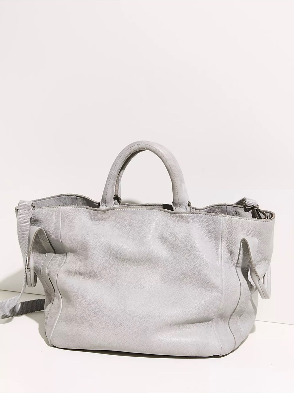 Free People Leslie Tote Leather
Crossbody Shoulder Bag slate grey